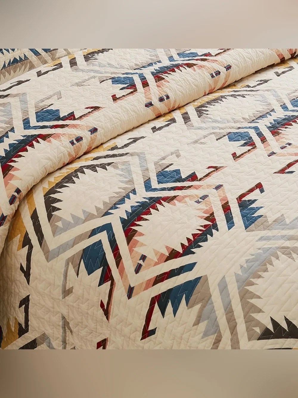Pendleton Canyonlands Cotton Coverlet Quilt Bedding Set + 2 Pillow Shams F/QUEEN